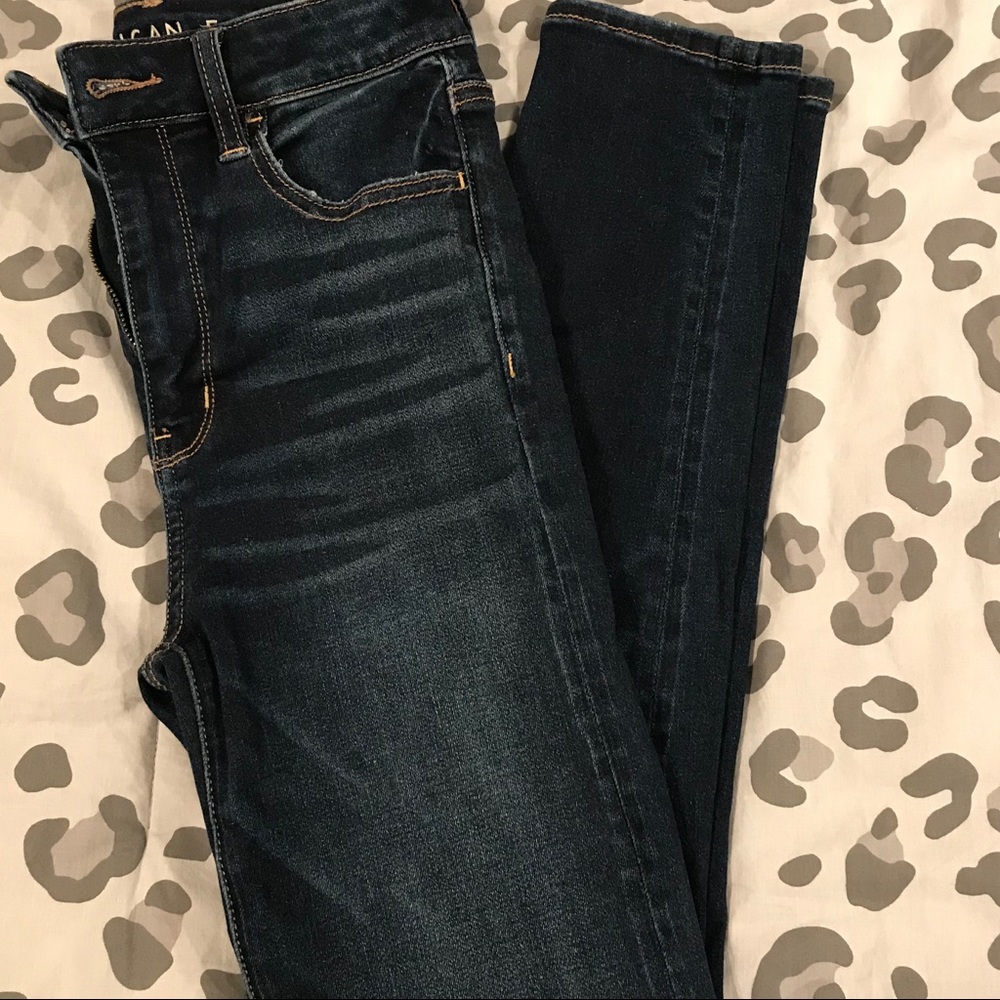 American Eagle Highest Waist Crop Jegging Destroy